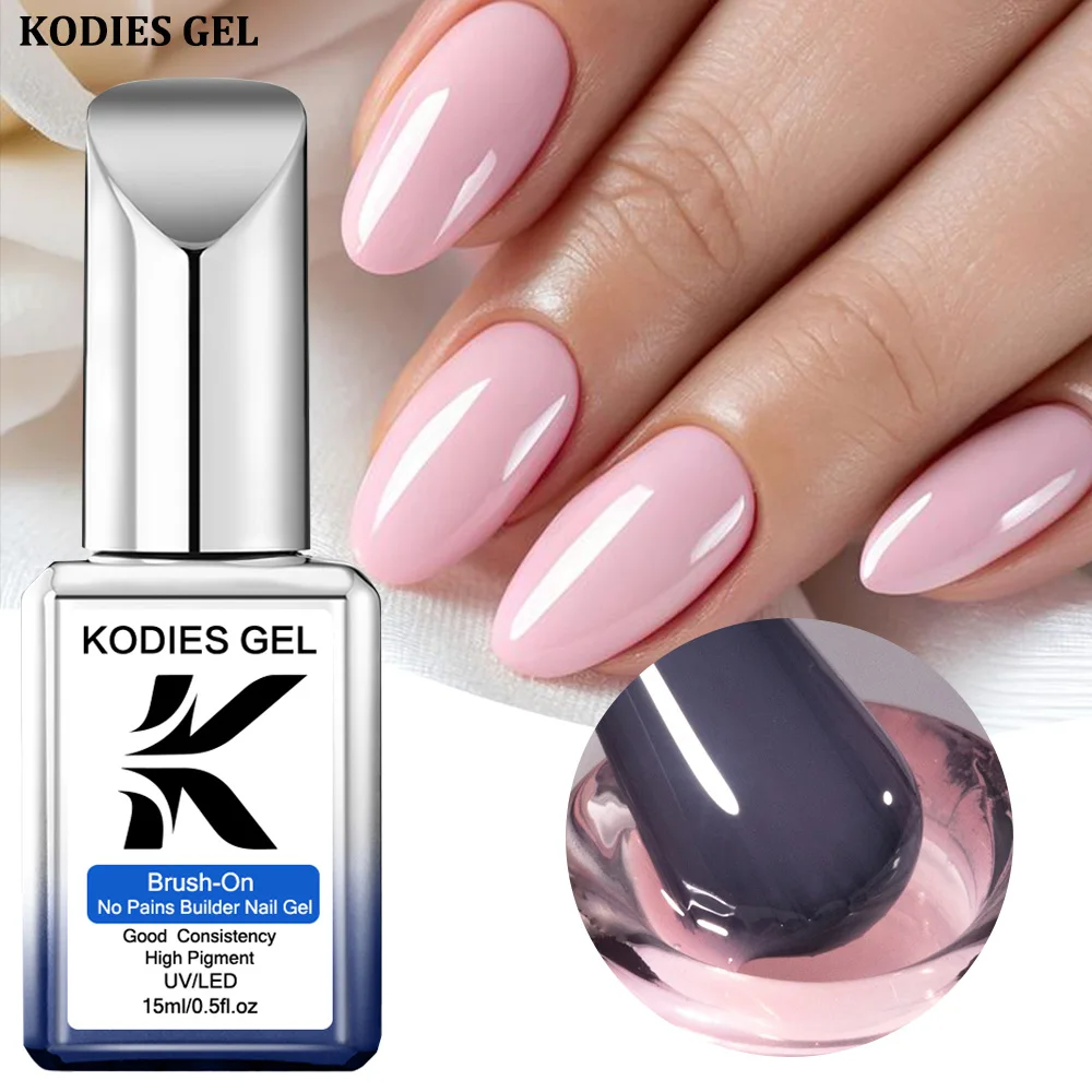 KODIES GEL Builder Nail Gel in A Bottle Brush-On Liquid Quick Building Constructor Gel Self Leveling Reinforcement Nail Manicure