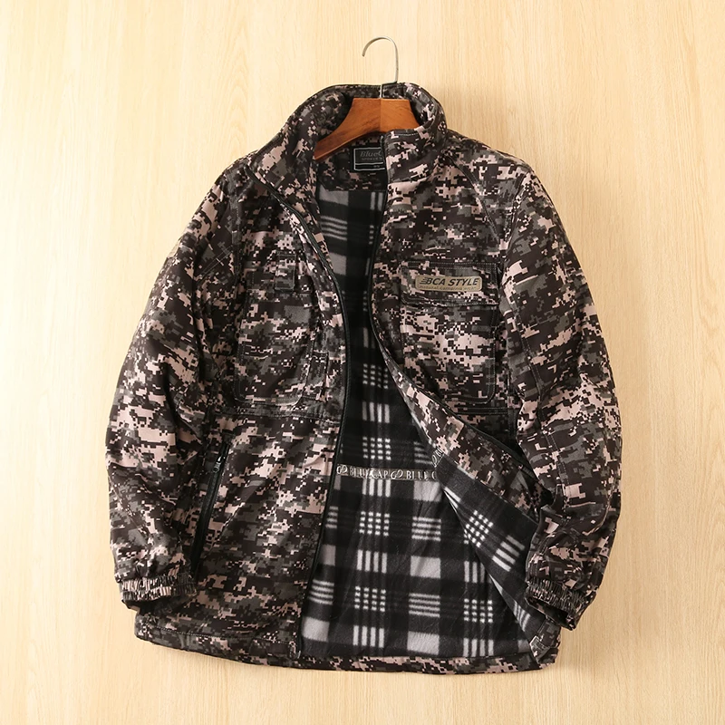

Nordic Sle мужская уличная куртка с камуфляжным хлопковым воротником-стойкой и воротником-стойкой, осенне-зимняя модная городская молодежная одежда