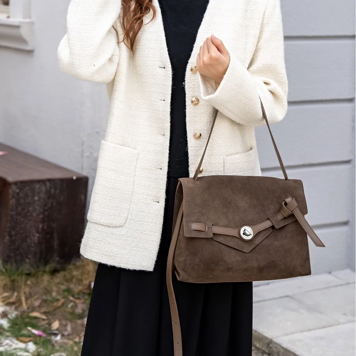 2026 موضة جديدة غير رسمية متعددة الاستخدامات حقيبة ساعي الراقية حقيبة كتف جلدية نسائية حقيبة تحت الإبط العصرية #2