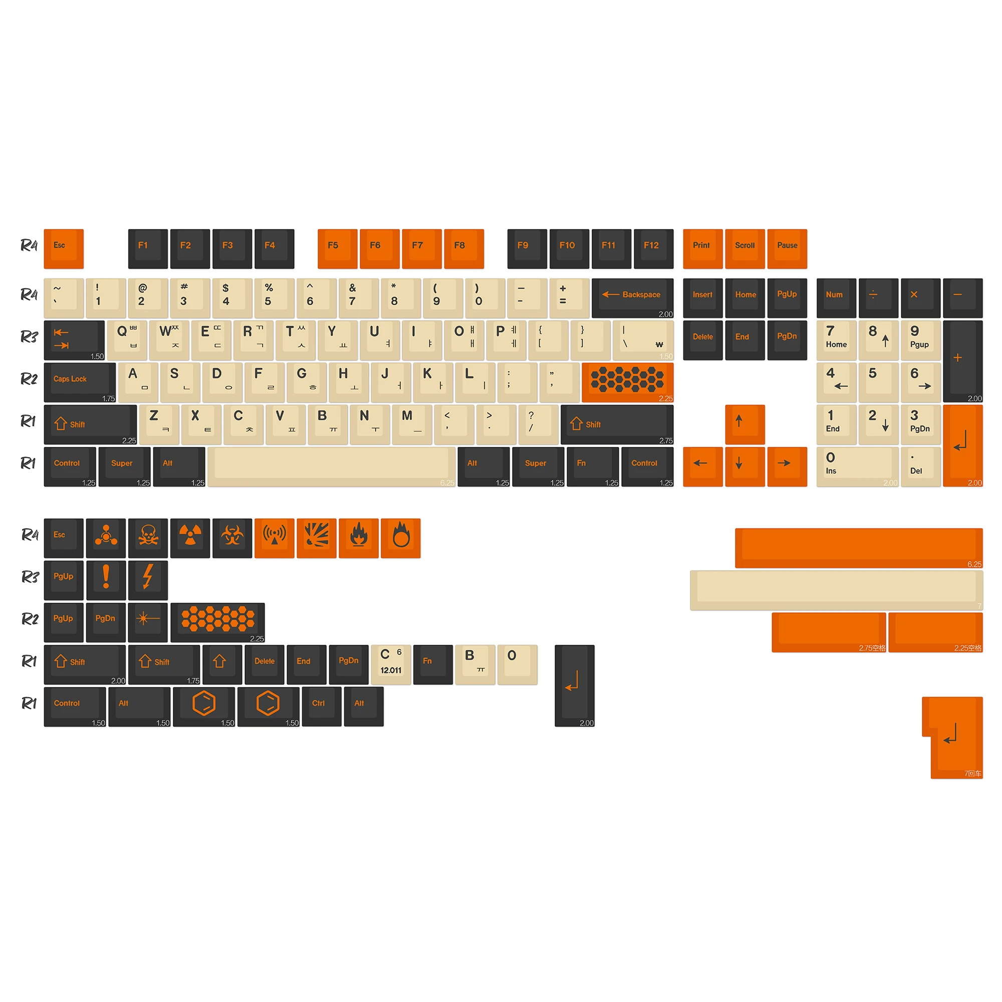 KBDiy GMK Tastenkappen Retro GMK Carbon Cherry Profil PBT Alice Tastenkappen Benutzerdefinierte DIY für MX-Schalter Gaming 60 Mechanische Tastatur KIT – Detail 2
