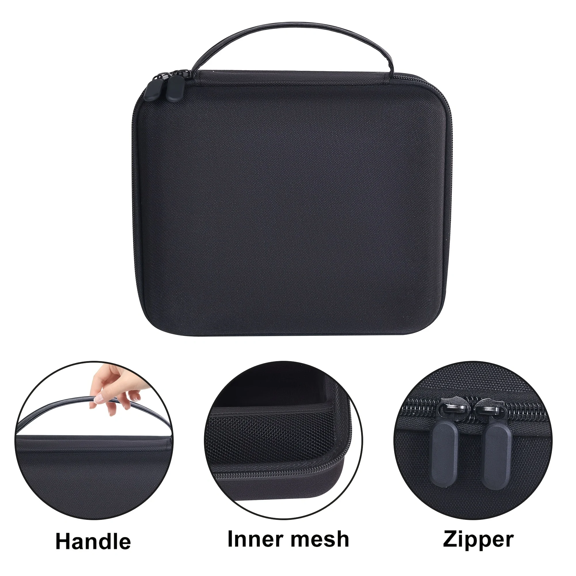 Watch Travel Case for 4 Watches and 1 Pair of Sunglasses, EVA Hard Shell Watch Organizer Storage Box with Foam Padding, Portable