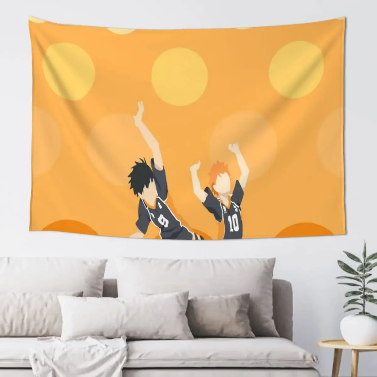 

Kageyama and Hinata Tapestry Bedroom Deco Room Decore Aesthetic Room Decoration Accessories Tapestry