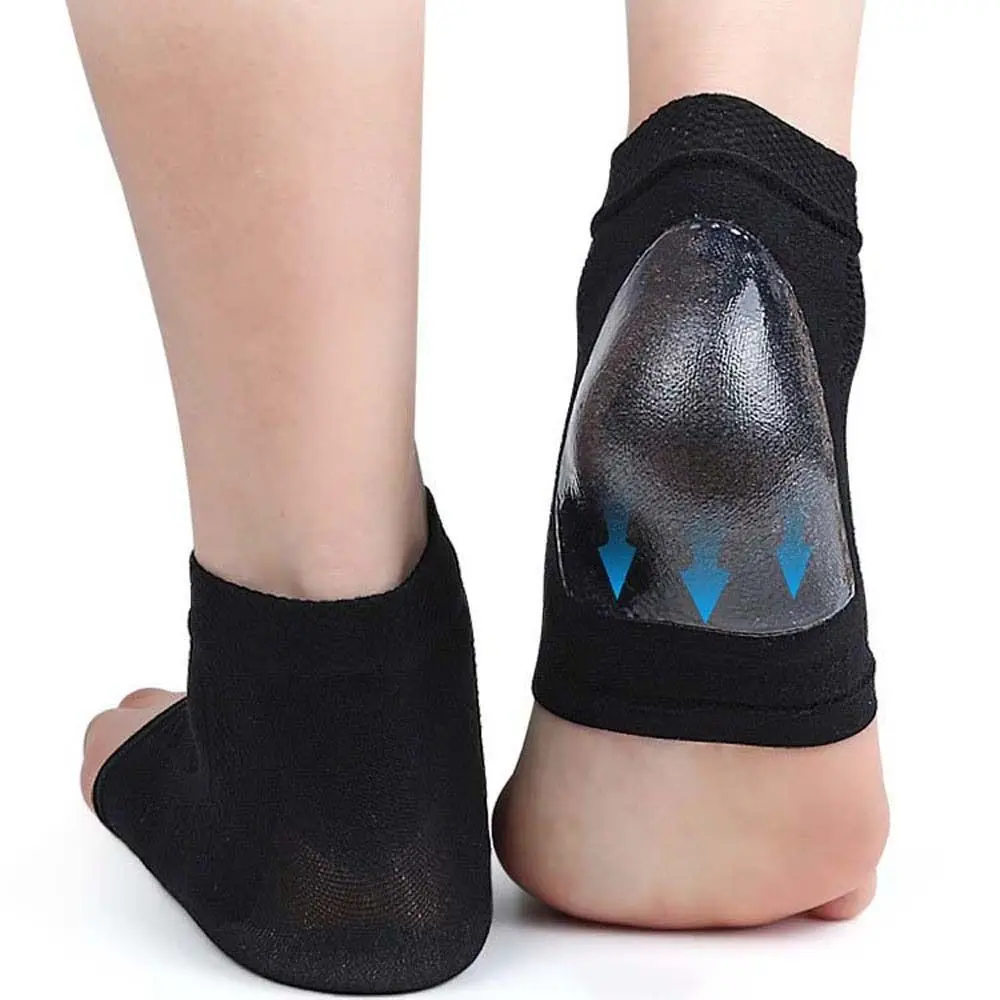 Cracked Plantar Fasciitis Support Foot Skin Female Socks Gel Heel Protector Heel Sleeve Pads Half-yard Socks Silicone Heel Pads