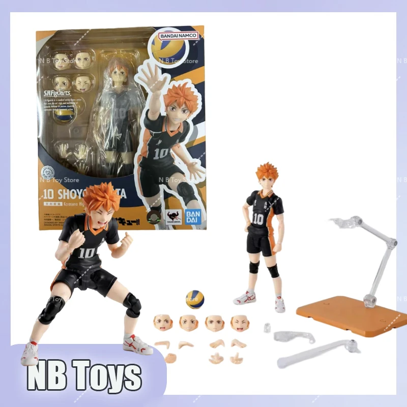 

In Stock Original Genuine BANDAI SHF Haikyuu! Hinata Shoyo/Tobio Kageyama Poseable Anime Figure Collectible Figure