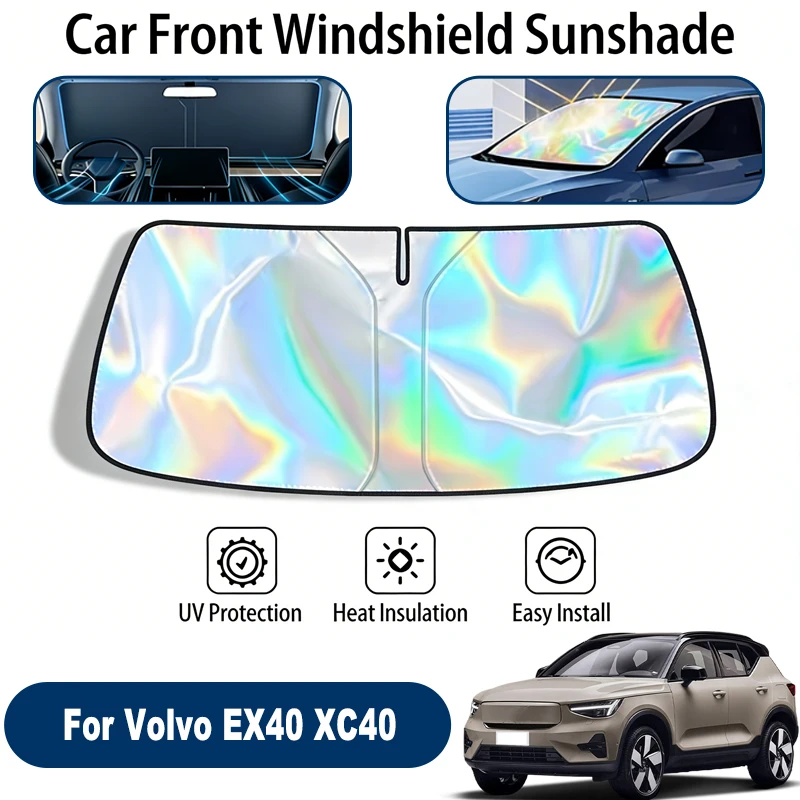 

Windshield Sun Shade For Volvo EX40 XC40 Foldable UV Reflective Front Window Sun Protection Cover Accessories