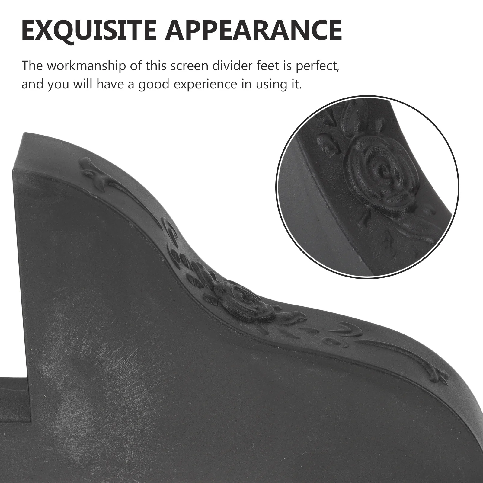 

2Pcs Mobile Door Base Practical Thickened Screen Partition Clips Household Divider Support Stand Room Divider Screen Feet