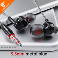 SOMIC TONE 3.5mm Jack Wired Earphones Stereo In Ear Headset High Definition Noise Canceling Headphones Earbud For Mobile Phones