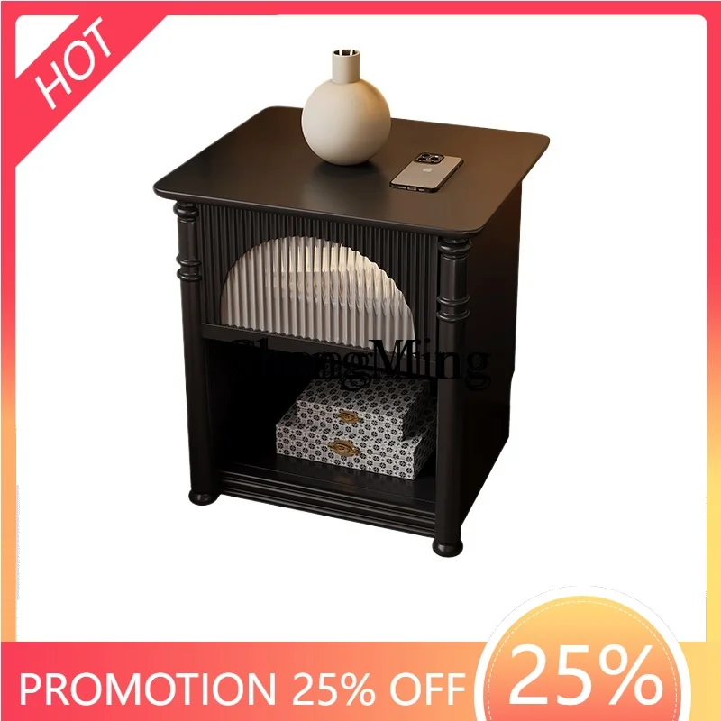 

SM household exquisite advanced solid wood bedside table simple modern small household bedroom bedside narrow cabinet