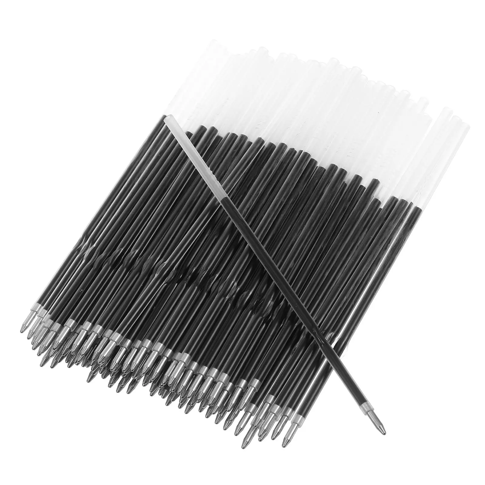

100Pcs Blue Ink Pen Refills Replacement Plastic Beadable Pen Refills Inks Ballpoint Beadable Stylus Writing Pen Refills Office