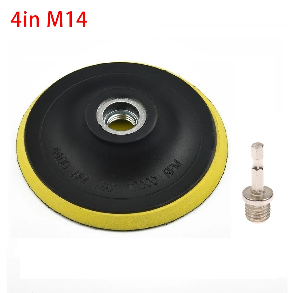 3-7 Inch Self-adhesive Backing Pad Polishing Plate With 10/14mm Drilling Adapter Angle Grinder Polisher Bonnet Abrasive Tools