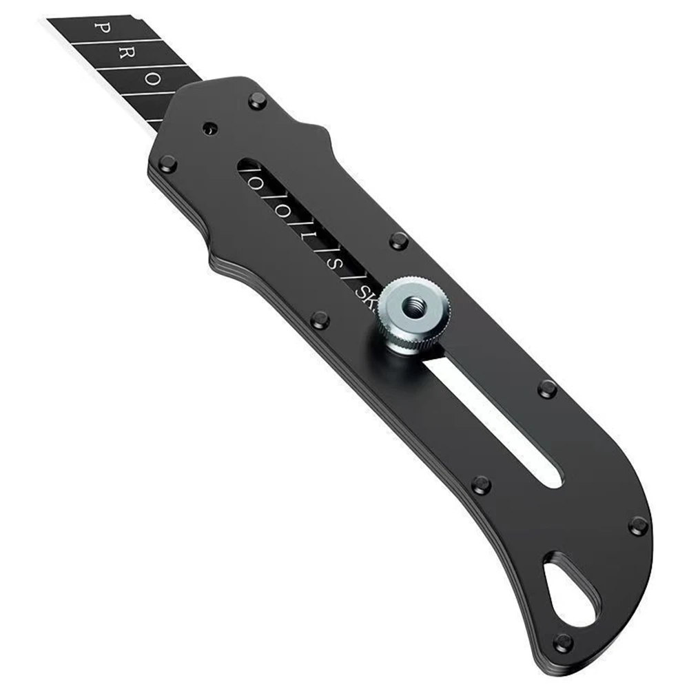 Couteau utilitaire rétractable en métal, couteau de poche en acier inoxydable, couteau de déballage d'art, couteau à lame SK5