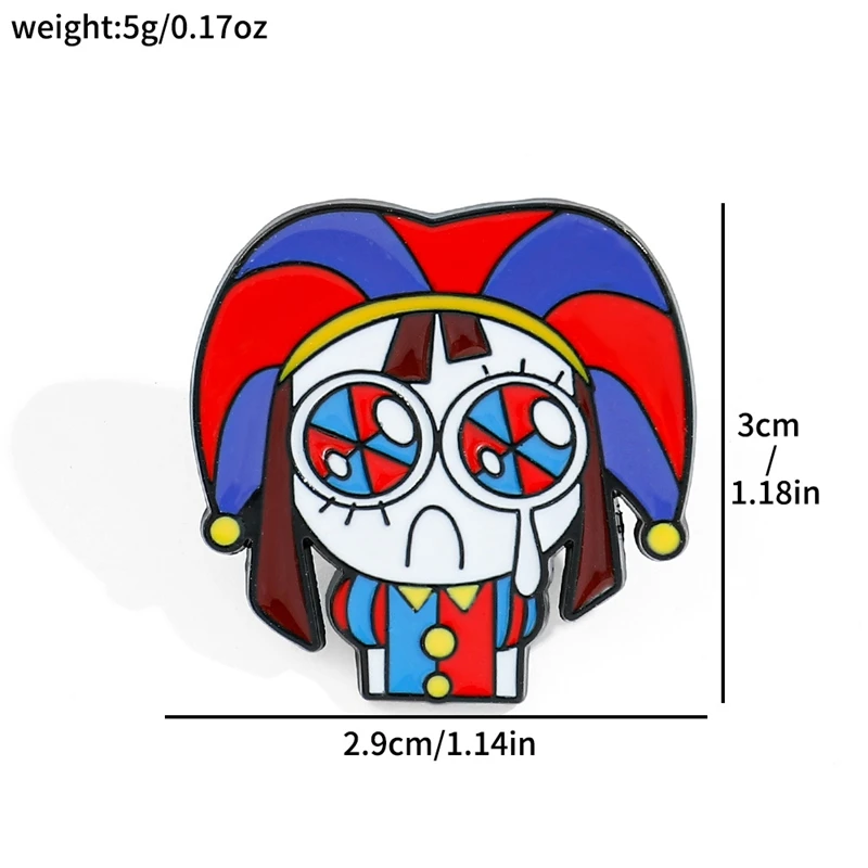 دبوس شخصية كرتونية أنيمي ، شارات رقمية للسيرك ، بروش مينا لطيف ، ملابس حقيبة ظهر ، زخرفة معدنية ، هدية