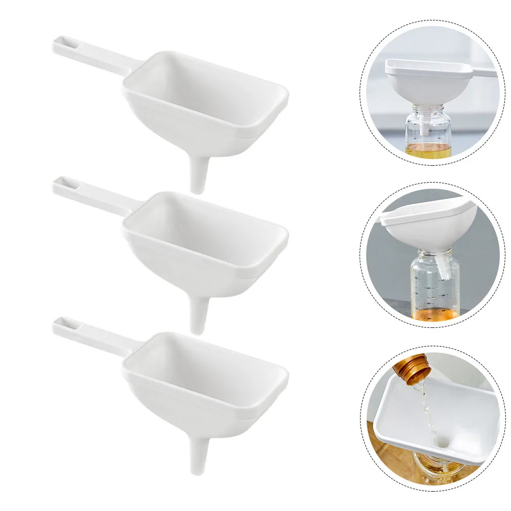 

3pcs Multi-Function Reusable Flask Funnel Large Diameter Wine Supply Wear-Resistant Portable Daily Use Funnel For Wide Mouth