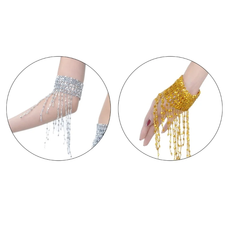 Stretchy Belly Dance Bracelets Durability Hand Jewelry Bracelet Handmade Dance Costume Accessories