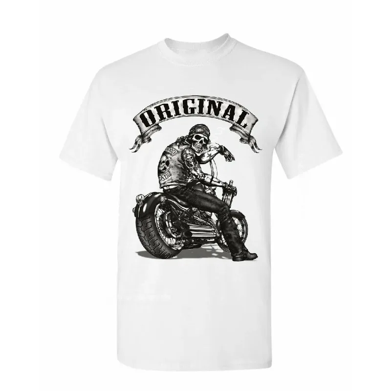 

Motorcycle Skeleton Pattern 3D Printed T-shirt Riding or Death, Breathable, Quick Drying, Loose and Comfortable Men's Top