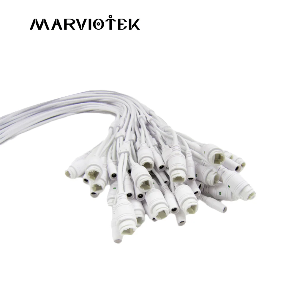 ip camera module video power cctv cable with rj45 and dc 12v port,support ip camera tail wire 720p 1080p 3/4/5/6mp