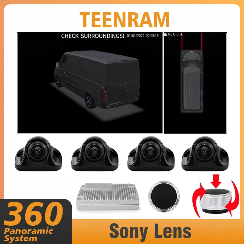 

Панорамная система TEENRAM 360, 3D-проекционная камера, объектив Sony с «Птичьим глазом», цвет «сделай сам», 24-часовой мониторинг парковки, автоаксессуары