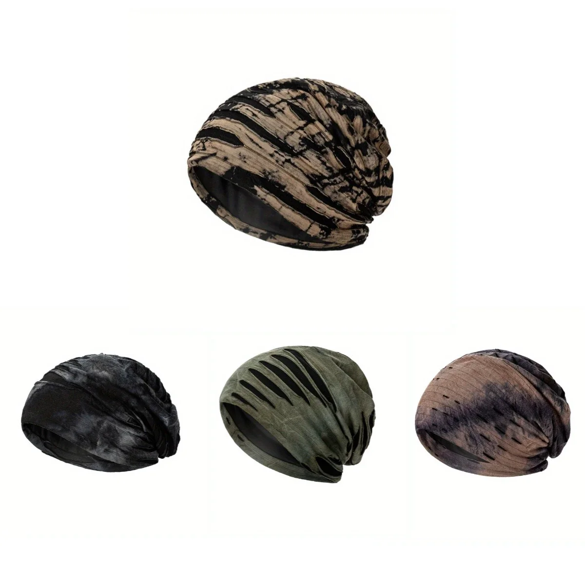 

Windproof Print Retro Hole Beanies for Adult Women Men Hat Spring Autumn Warm Fashion Bonnet Outdoor Sport Hats Hip Hop Soft Hat