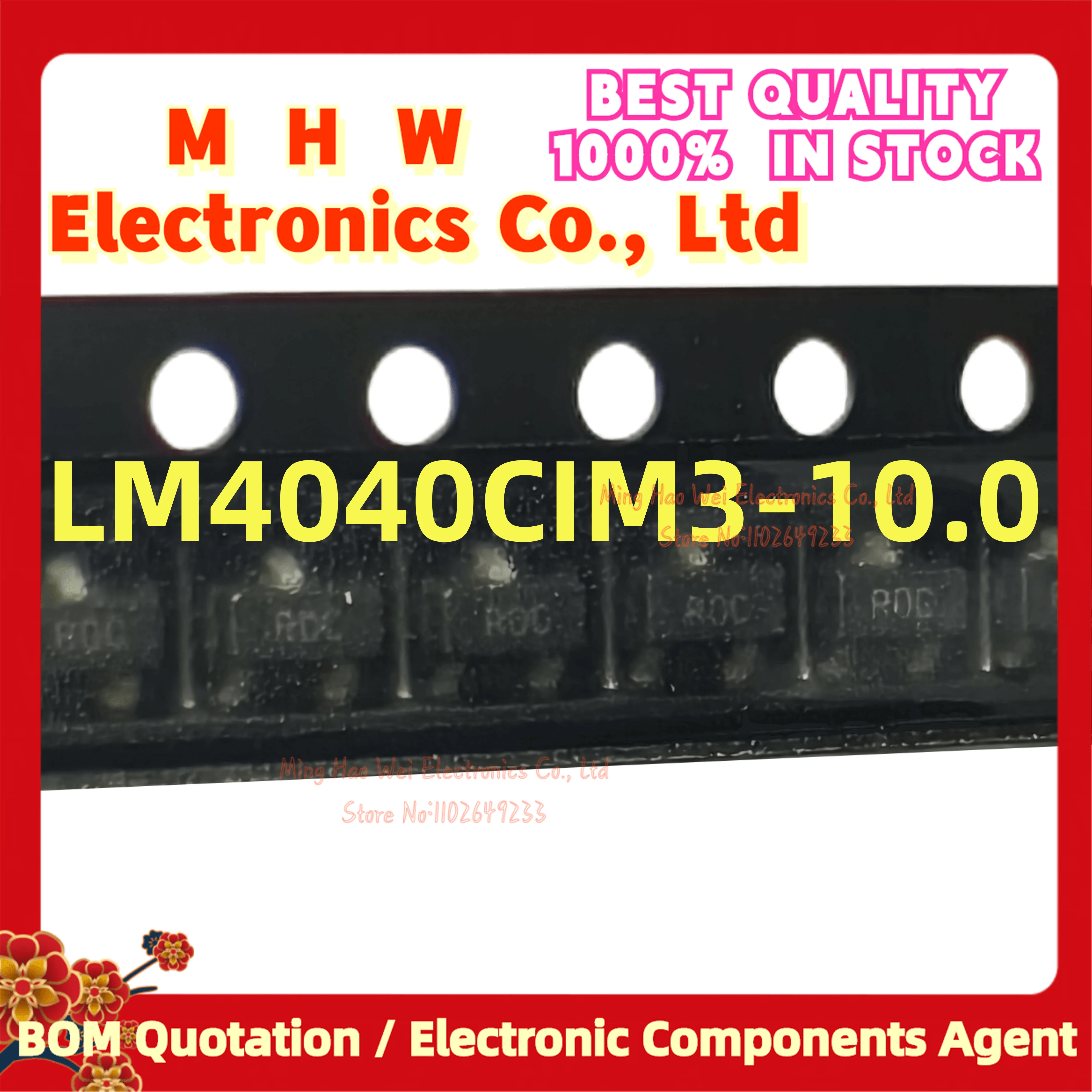 10PCS/LOT. LM4040CIM3-10.0/NOPB (TI SOT23.Marking:ROC) New Quality Chip Origianl.In stock. LM4040CIM3-10.0/NOPB LM4040CIM3-10.0