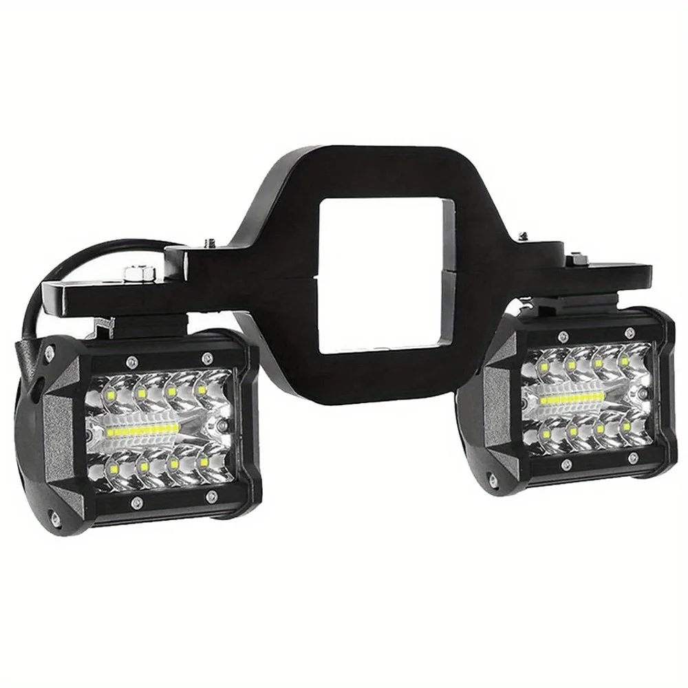 

Hitch LED Light with 4 - Inch Size, 2 - Inch Towing Hitch Mount Brackets for Truck, Trailer, SUV, Pickup, Dual LED Off - Road, Without Battery