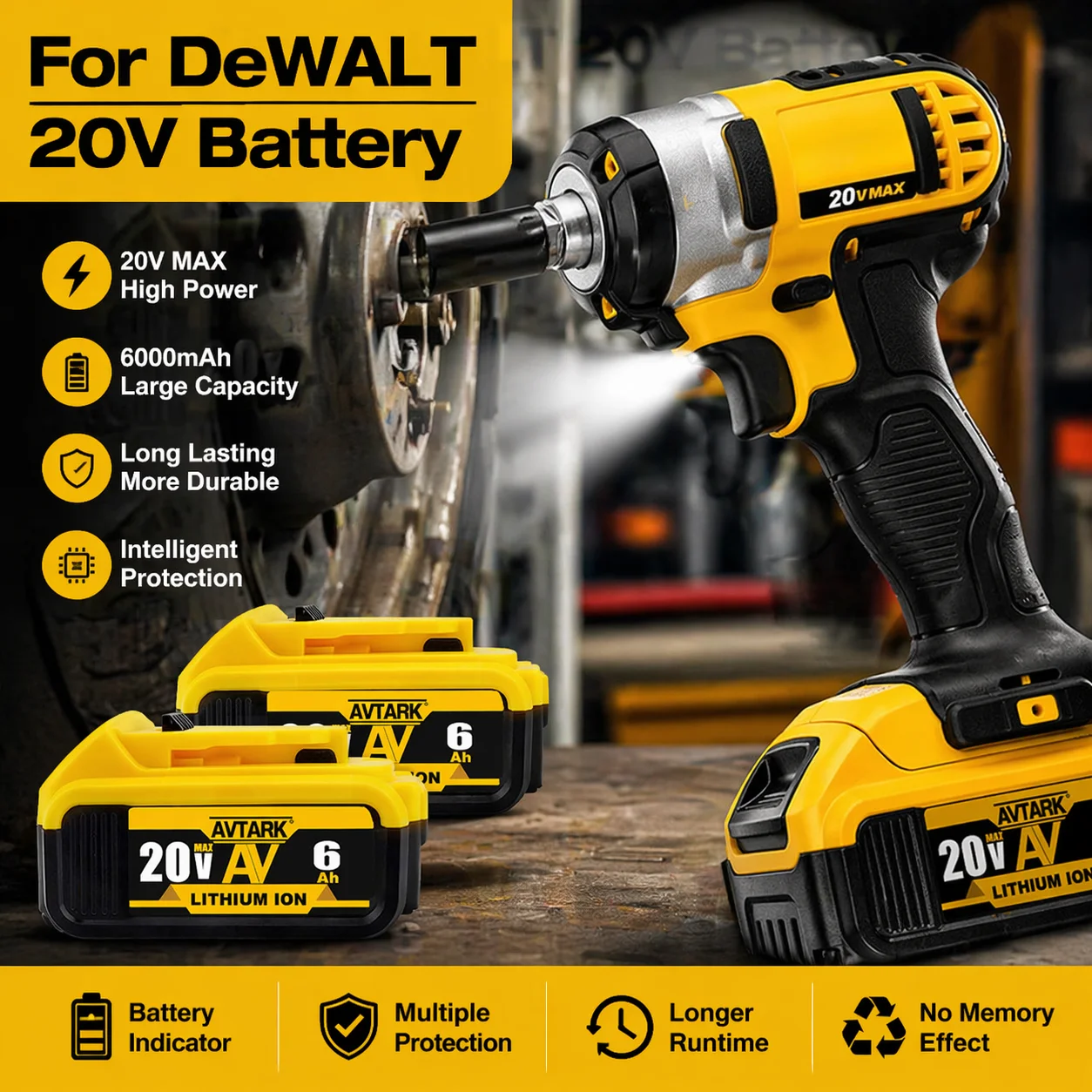 

2Pack DCB182 6.0Ah 18V Lithium Ion Battery For Dewalt DCB20 DCB14-XJ DCB208 Power Tool Battery UK Stock