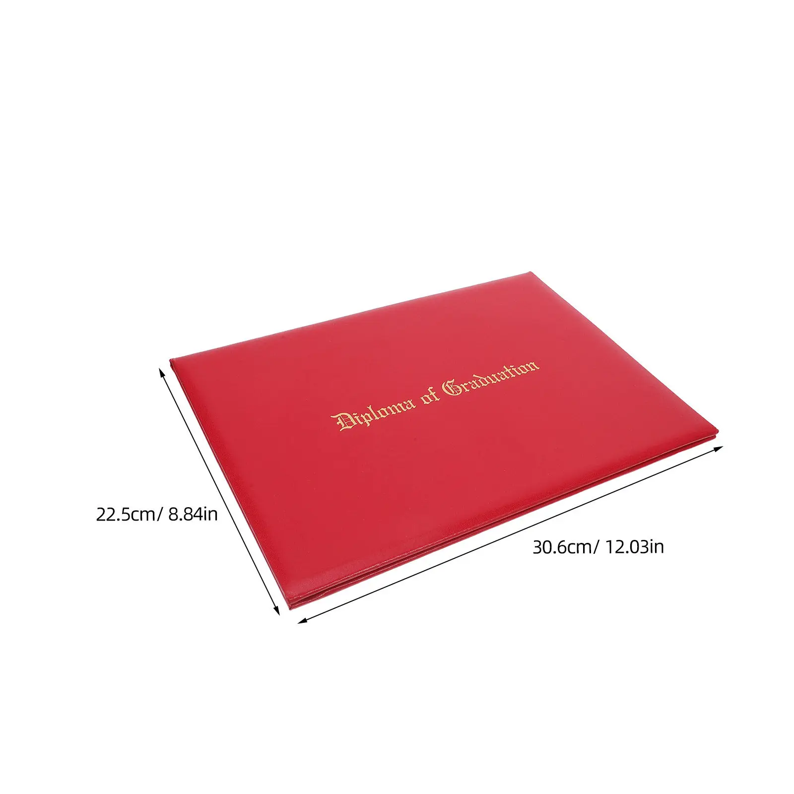Padded Leatherette Graduation Folder A4 Size Diploma Cover Red College Degree Certificate Holder Award Ceremony