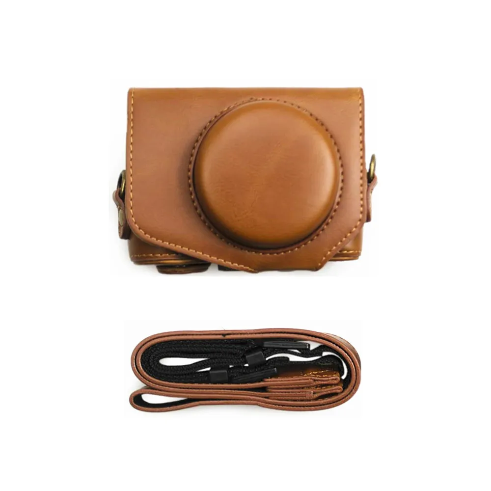 Жесткий чехол из искусственной кожи для камеры Canon Powershot G7 X G7X Mark II III ( G7XII G7XIII ) mark2 mark3 G7X2 G7X3