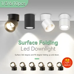 Spot LED Downlight Foldable Ceiling Spot Led Light for Living Room Kitchen Lighting 220V Surface Mounted Spotlight Ceiling Lamp