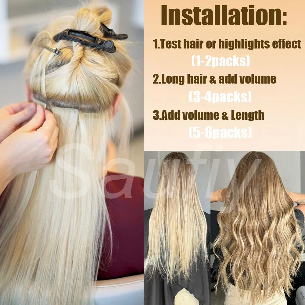 30g/Pack Straight Brown Tape in Hair Extensions Human Hair Balayge Black Blonde Seamless PU Skin Weft Tape Ins Human Hair Extensions For Women 20PCS/Pack