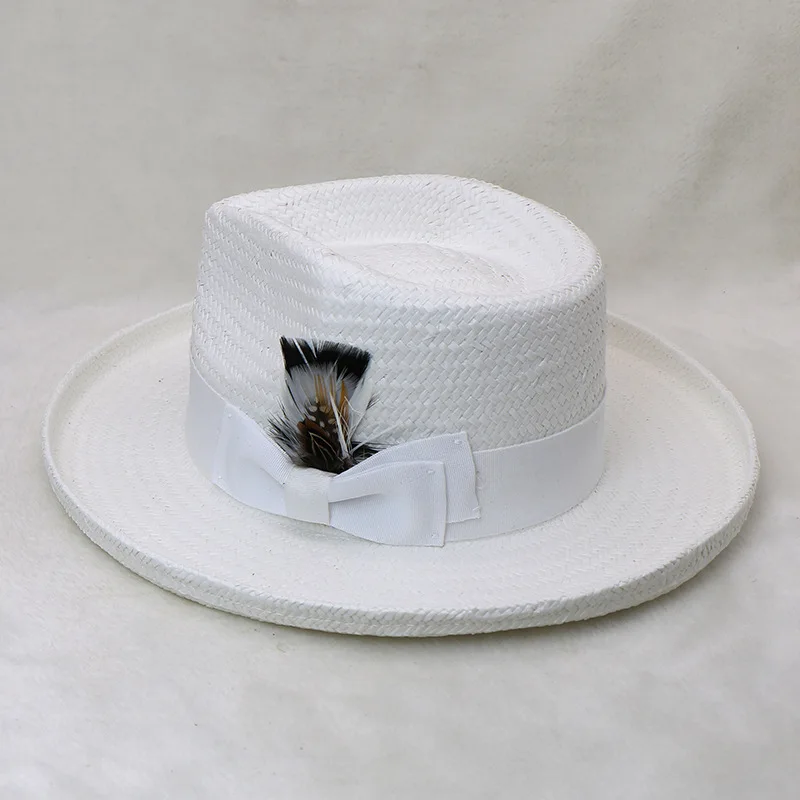 men`s hat straw hat summer hat  Cowboy Hat Summer Straw Hat Breathable Fashion Trend Sun Shield Hat Panama Jazz Cap Wholesale