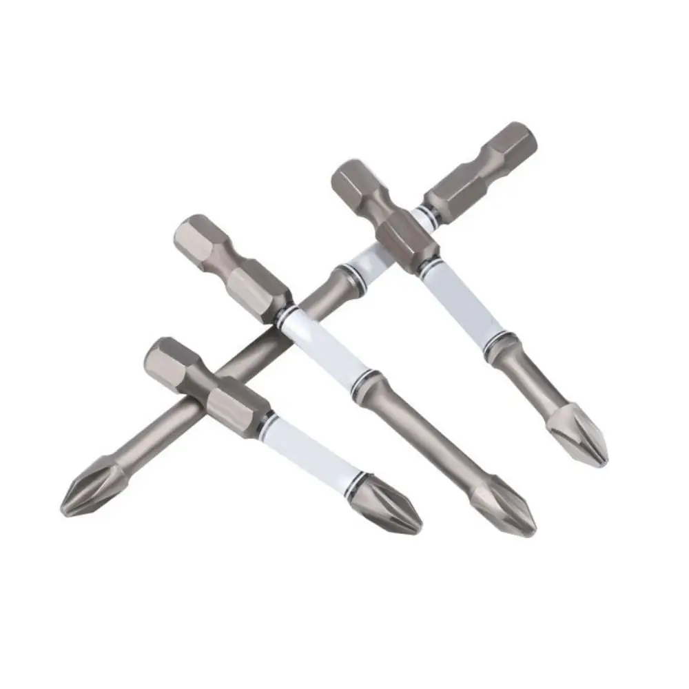 Antirust Magnetic Screwdriver Bit Non Slip Cross PH2 Screw Driver High Hardness Hex Shank Screwdriver Head Set Engineering