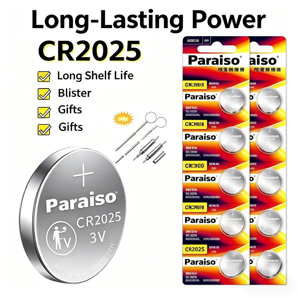

CR2032 3V Button Coin Cells 2-50PCS DL2032 BR CR 2032 Lithium Battery for Car Key Remote Watch Calculator Toys Electronics