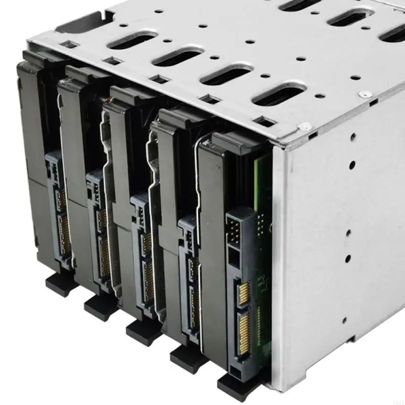 781E 5,25 "bis 5x 3,5 Rack Edelstahl -Festplatte Käfig für Computer HDD -Käfig -Festplattenschale mit Lüfterraum