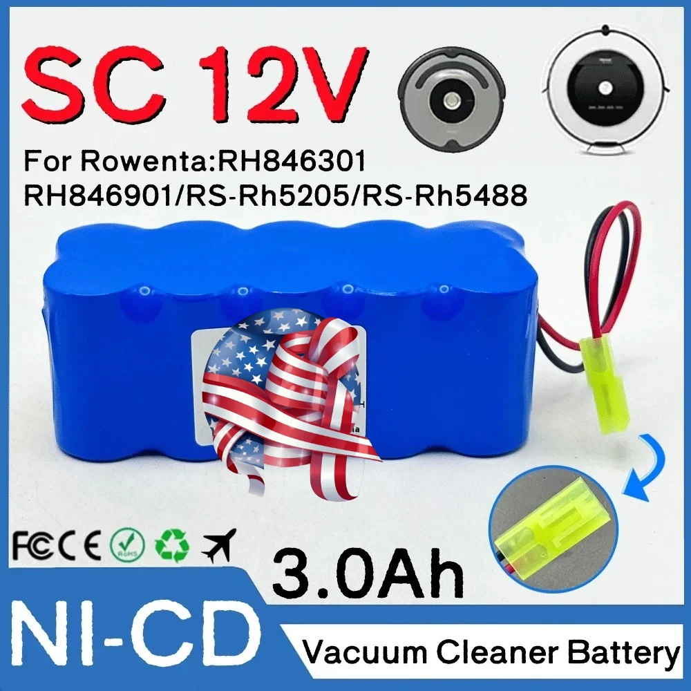 

large capacity Strong power Ni-CD 12V SC 3000mAh 100% New battery pack suitable for sweeping robot vacuum cleaner