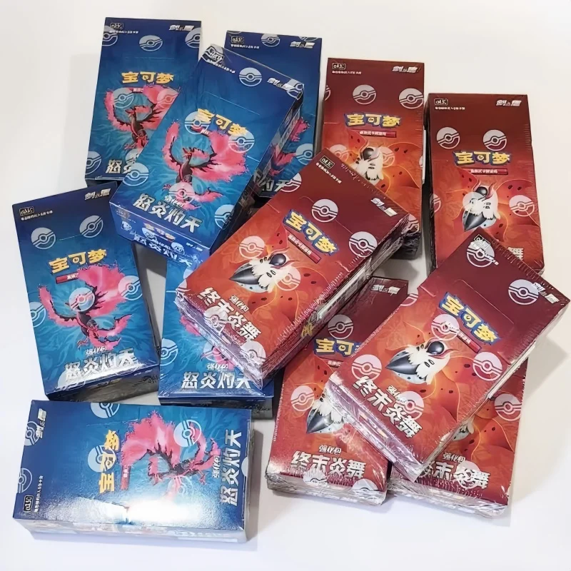 

В наличии: Оригинальный набор PTCG PKM: Серия «Меч и Щит», упрощенная китайская версия, бустер-бокс, коллекционные карты, игрушки-сюрпризы, карты.