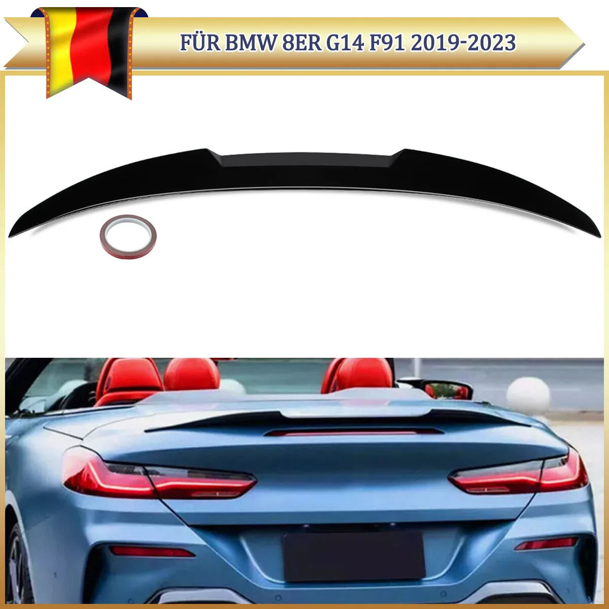 Für BMW 8 Serie G14 Cabrio 2-Türer F91 M8 840i M850i 2019 2020 2021 2022 2023 Heckspoiler Flügel Stamm Lip Schwanz Stamm Spoiler