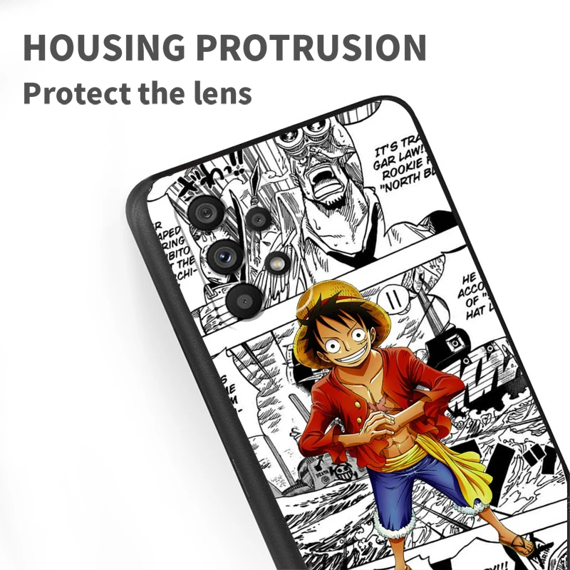 One Piece Animation Cartoon For Samsung Note 20 10 Ultra Plus A31 A14 A12 A70 A34 A25 A04 A05 A15 A24 5G Black Cover Phone Case