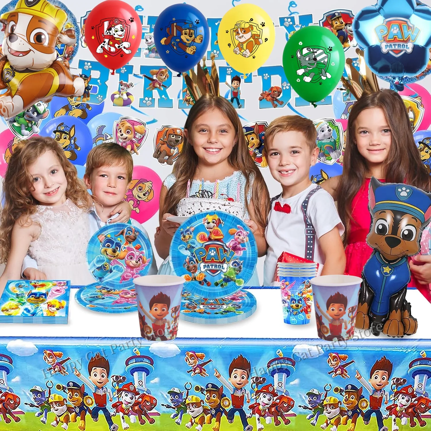 Party Favor Bag - ชุดตกแต่งงานวันเกิด PAW Patrol ผ้าปูโต๊ะ จาน แก้ว