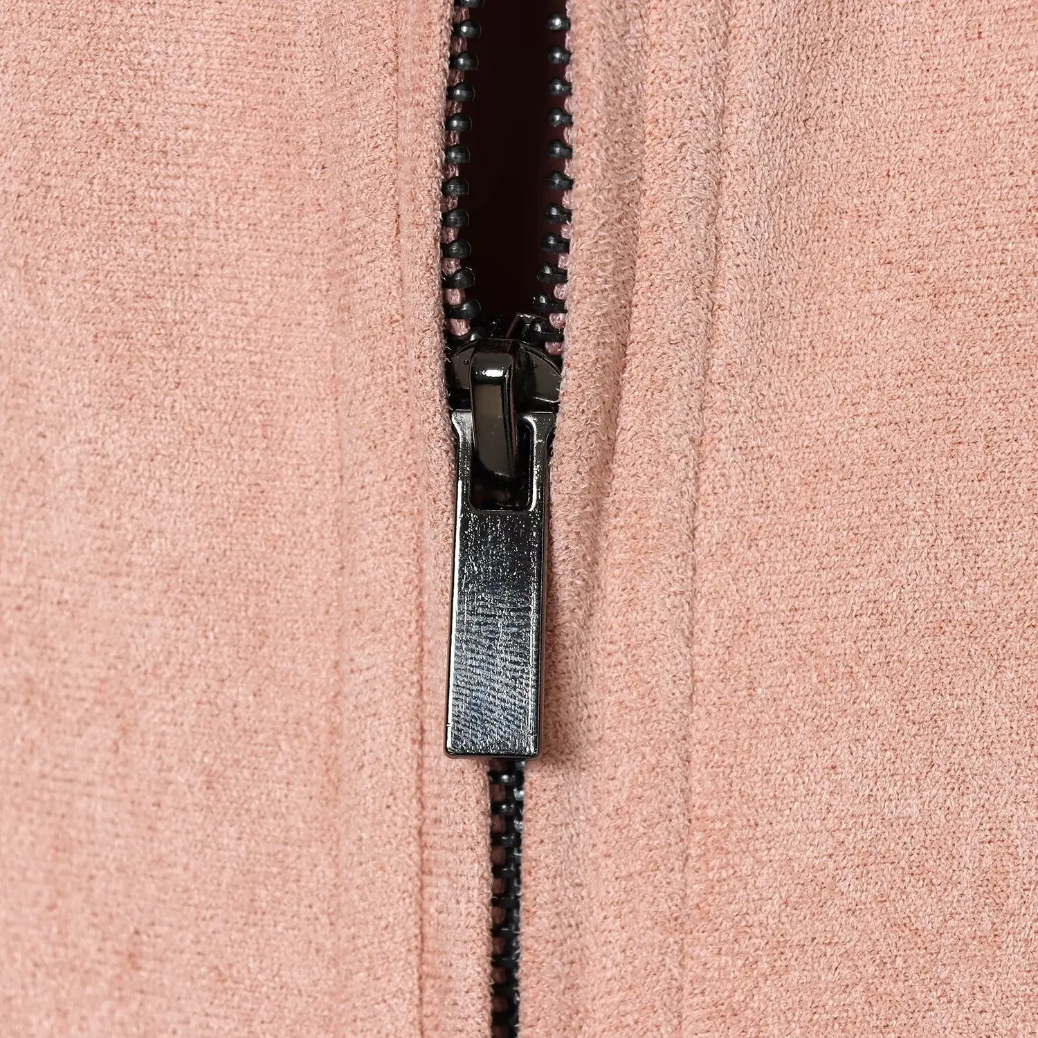 Faionable Pelle scamosciata Jaet Autunno da donna Nuovo colletto alla coreana Design tutto abbinato JNLEAOG Cappotto da donna con cerniera in fibra di poliestere