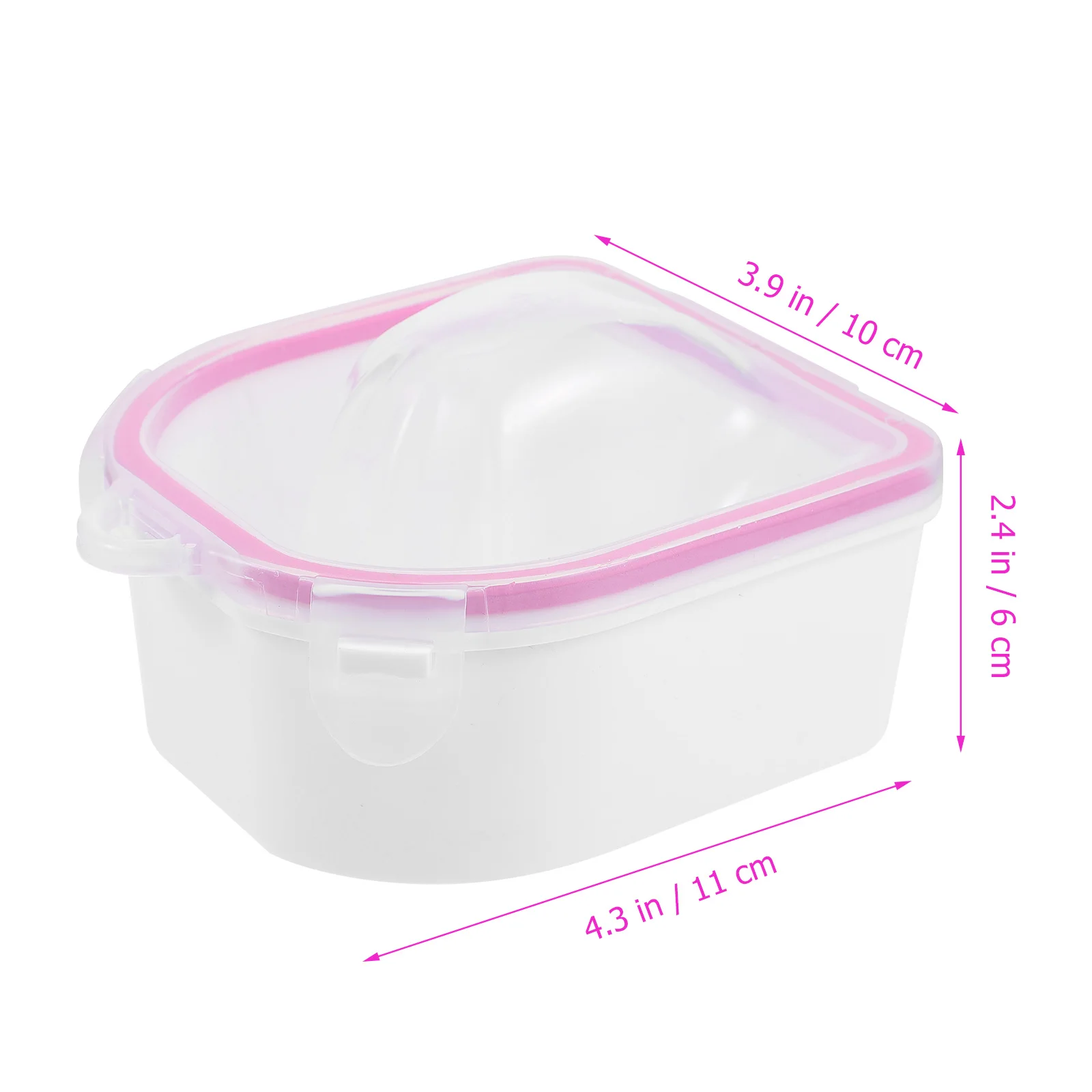 

2 Pcs Hand Soaking Bowl Nail Art Tray Manicure Tool Portable For Nail Treatment False Nails Removal Cuticle Nutrition