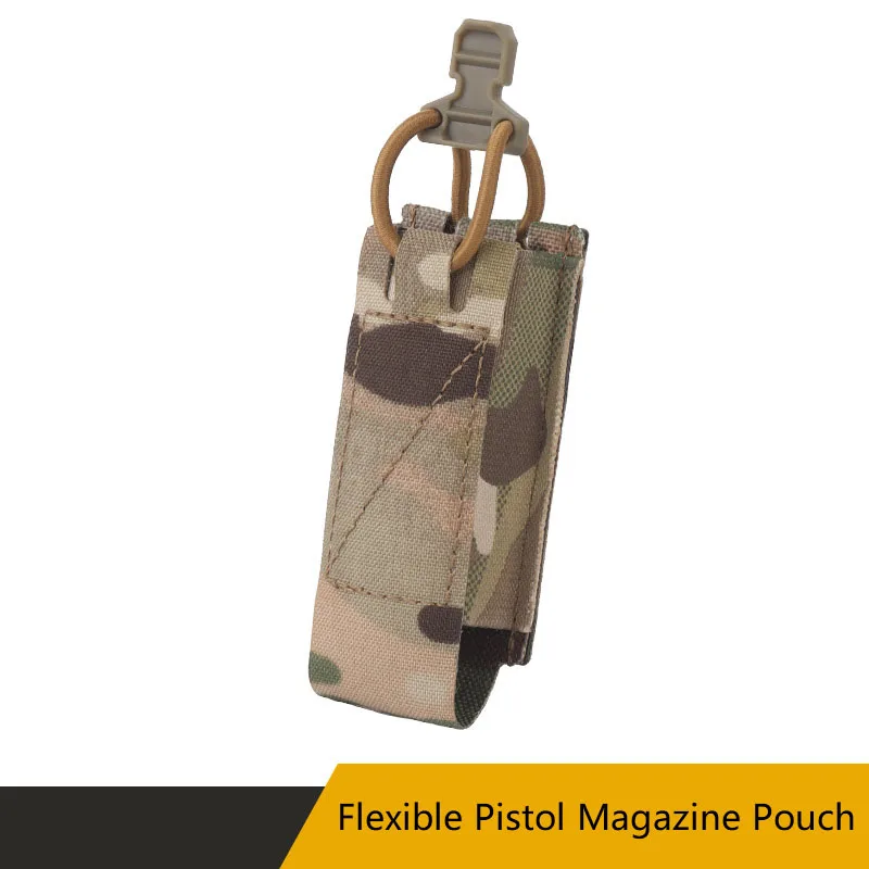 

Flexible Pistol Magazine Pouch, MOLLE Mounting, Elastic Fixation, Widely Applicable, Adjustable Position