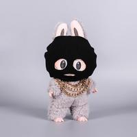 Robber hood cosplay clothes For Ropa labubu 3.0 V2 V1 Big Into Energy Series head cover necklace for Labubu Doll Accessories