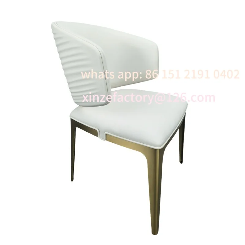 

Customizable Dining Chair Stainless Steel Household Large Flat Back Dining Chair