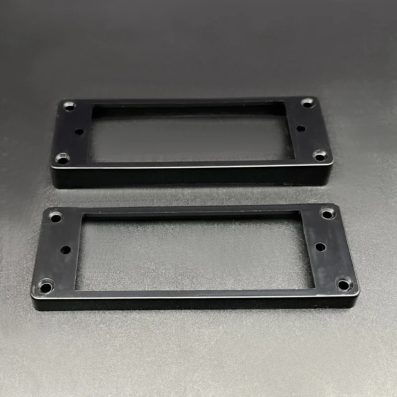 4Pcs Flat-Curved Mini 6 String Humbucker Pickup Frame 94x34.8MM Mounting Ring Height-6 or 10MM inner-68.7x28MM Black