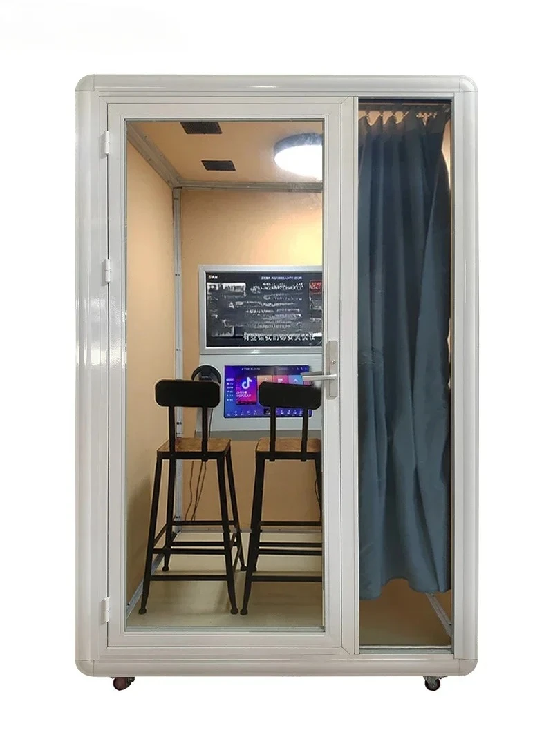 

A17 Room Home Mini K Bar Karaoke Machine Singing K Soundproof Glass Room Singing Bar Machine Family Room Mobile KTV