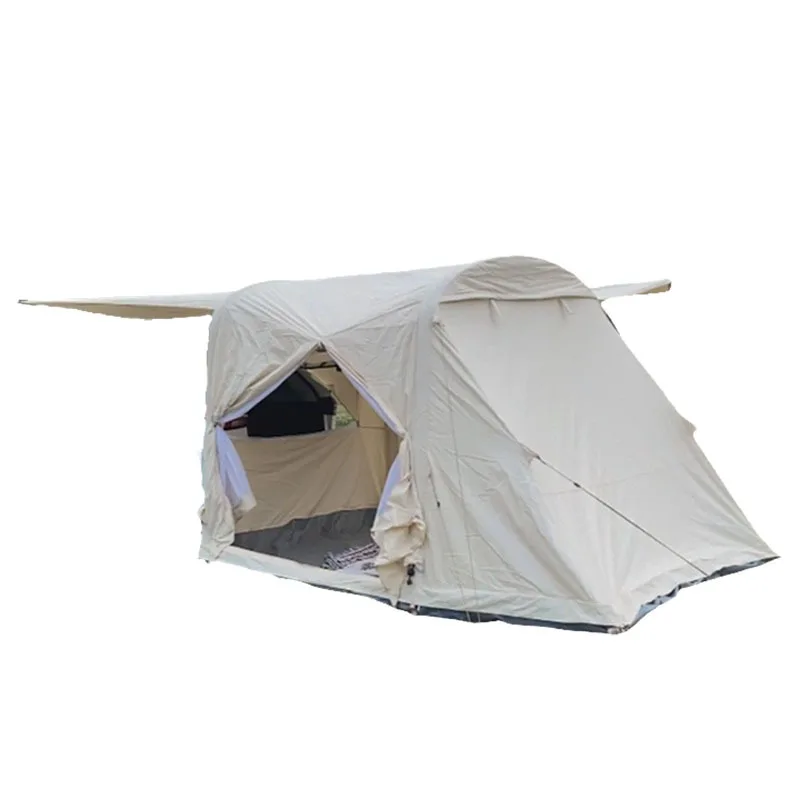 Inflatable quick-open tent, self-driving outdoor automatic thickened cotton rear extension tent