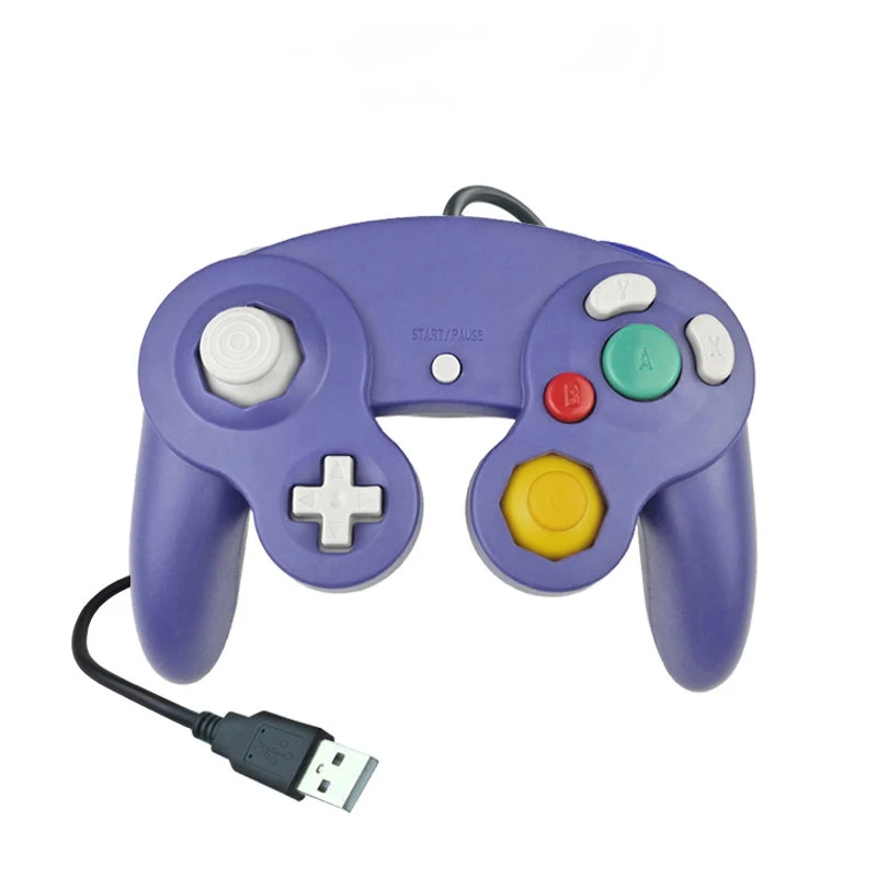 USB vezetékes Átlátható NGC gamepad Botkormány