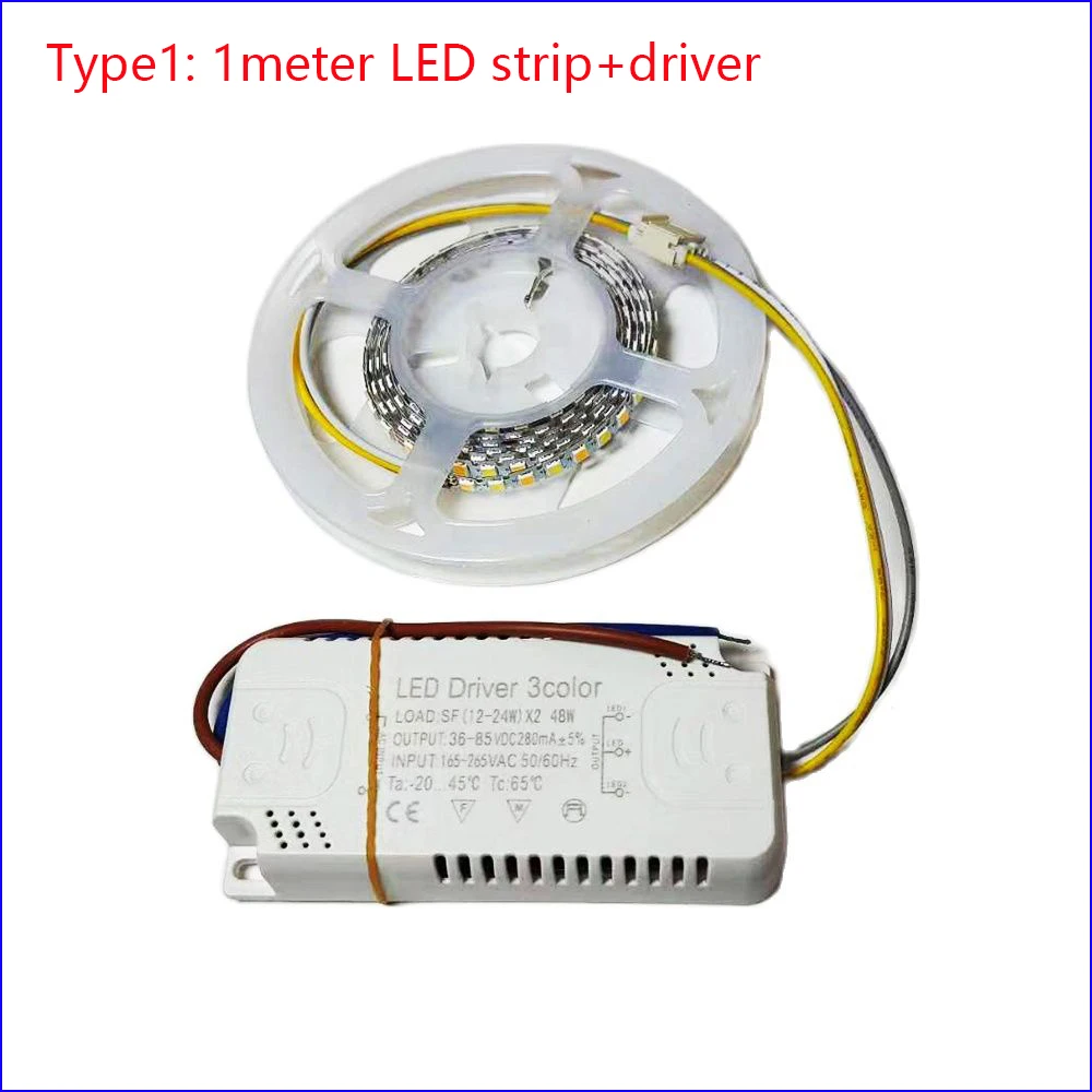 Highlight (3 solder joints) 7MM-180D-5B9C×2 3Colors LED Strip AC220V 200-280mA Work With LED Driver be used in chandeliers