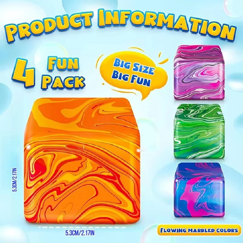 

Needoh Snowflake Ice Cube Malt Sugar Squishy Mystery Blind Box Stress Relief Slow Rising Squeeze Toy Anti-Anxiety Fidget Toy