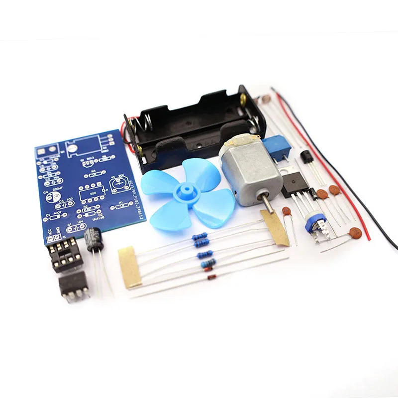 Electronic Fan DIY NE555 DC Motor Pulse Width Speed Controller Kit Electronic Soldering Practice Loose Parts
